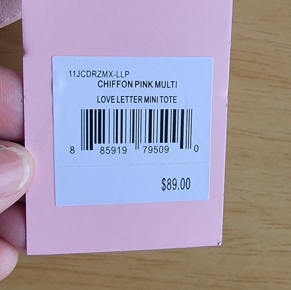 Juicy Couture Pink Heart Print Crossbody Bag With Rhinestone Charm - Picture 6 of 8